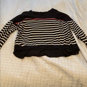 Torrid Black and White striped sweater